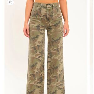 Camo Boot Cut Flare Pants